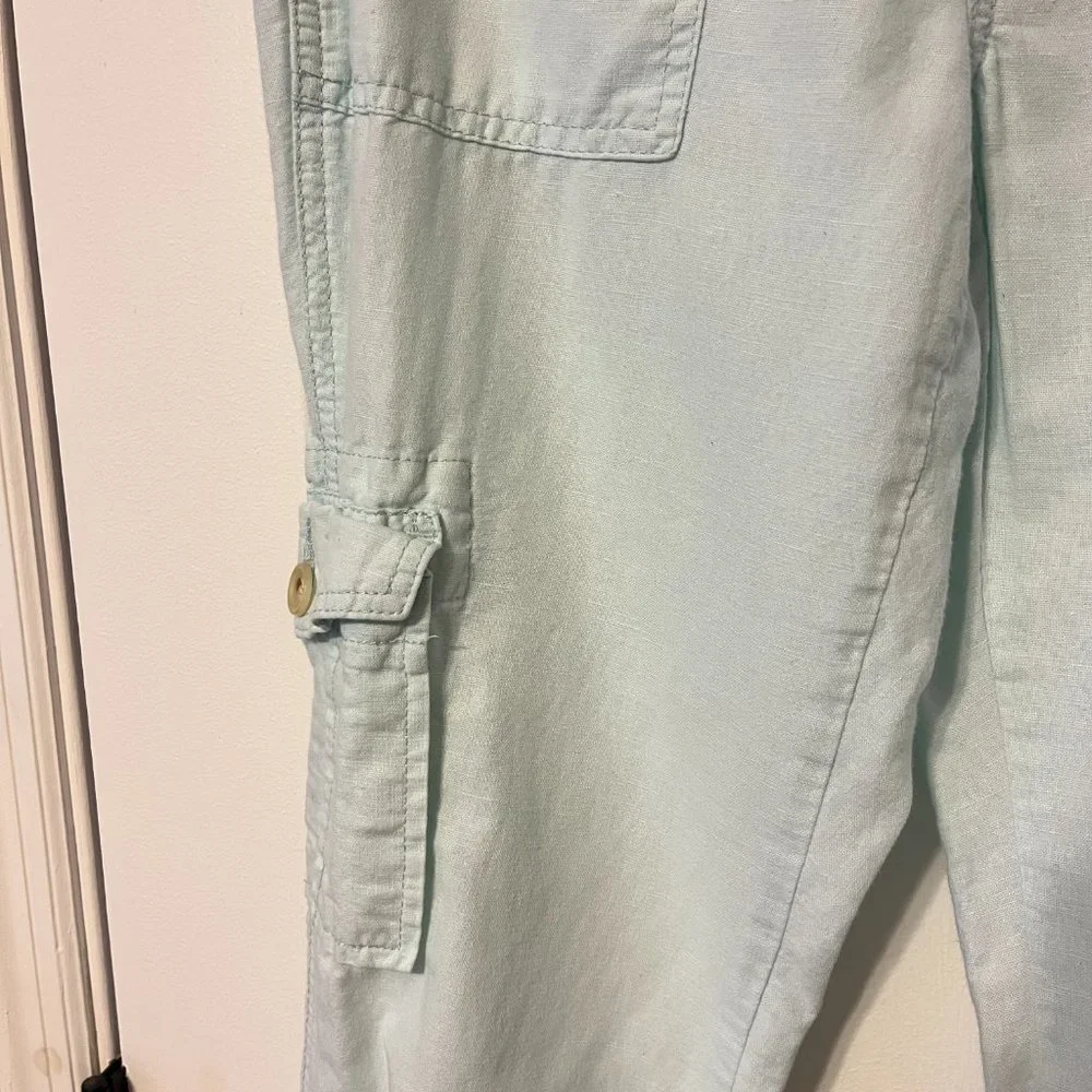 Banana Republic Martin Fit aqua pant size 4